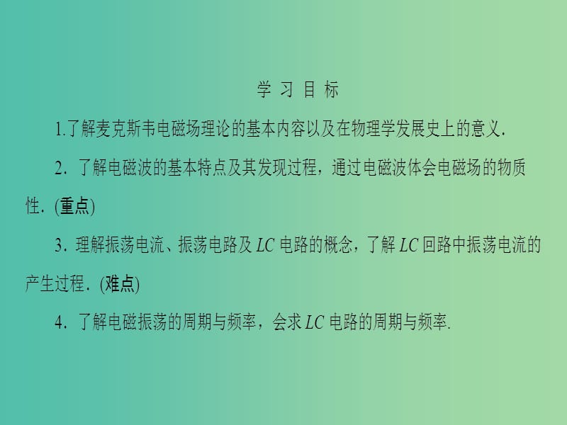 高中物理 第14章 电磁波 1、2 电磁波的发现、 电磁振荡课件 新人教版选修3-4.ppt_第3页