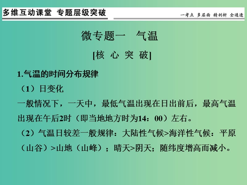 高考地理一轮复习 第三单元 境中的物质运动和能量交换 专题二 世界的气温和降水课件 鲁教版.ppt_第2页