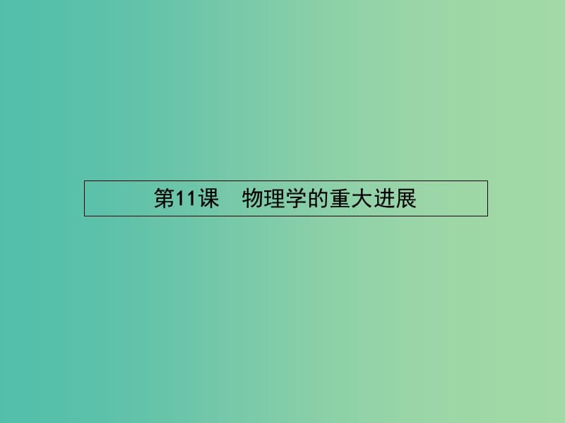 高中历史 4.11 物理学的重大进展课件 新人教版必修3.ppt_第2页