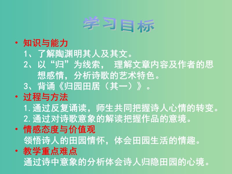 高中语文 7归园田居课件2 新人教版必修2.ppt_第2页