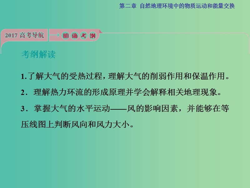 高考地理总复习 第2章 自然地理环境中的物质运动和能量交换 第5讲 大气的热状况与大气运动课件 中图版.ppt_第3页