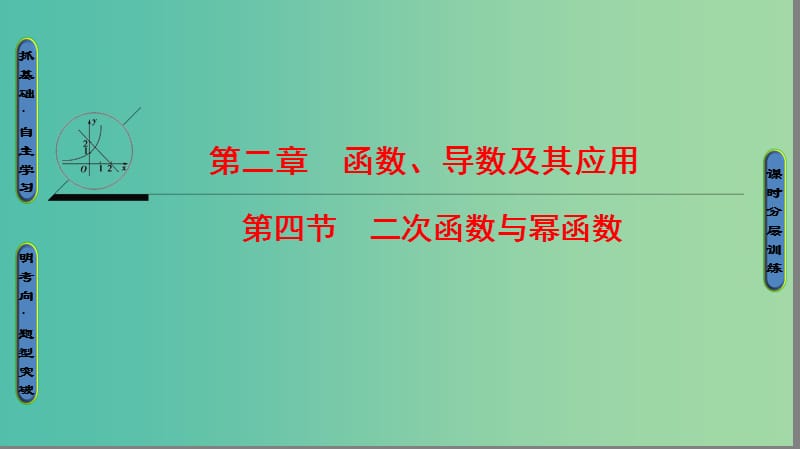 高考数学一轮复习第2章函数导数及其应用第4节二次函数与幂函数课件文新人教A版.ppt_第1页