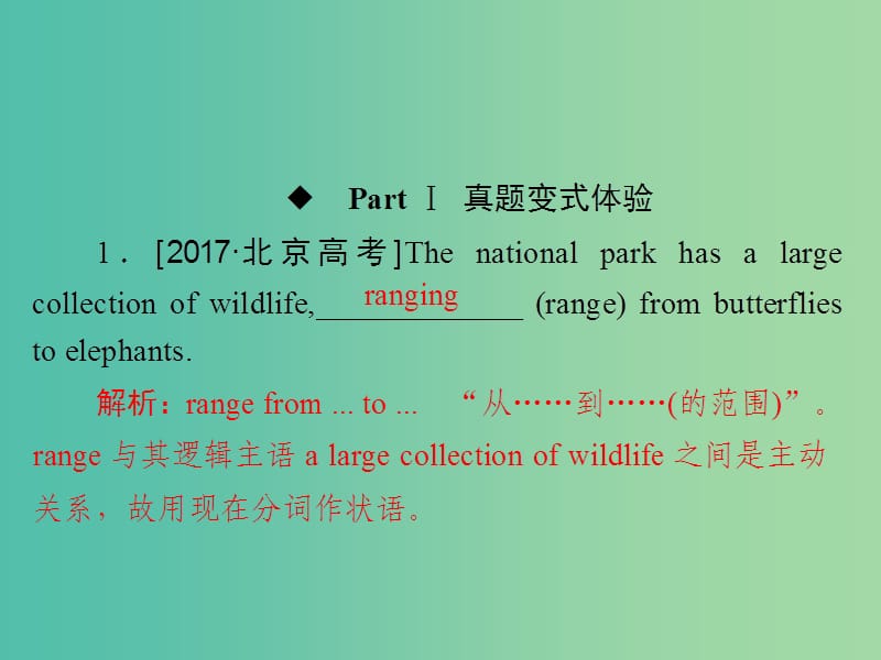 高考英语一轮复习第二部分重点语法突破专题一有提示词填空第五讲非谓语动词课件新人教版.ppt_第3页