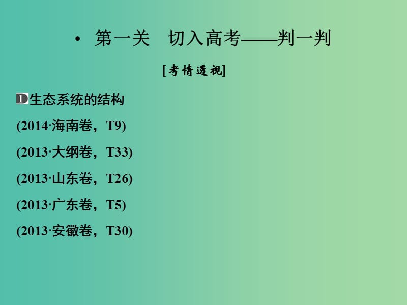 高考生物二轮专题复习 体系通关1 高频考点10 生态系统和环境保护课件.ppt_第2页