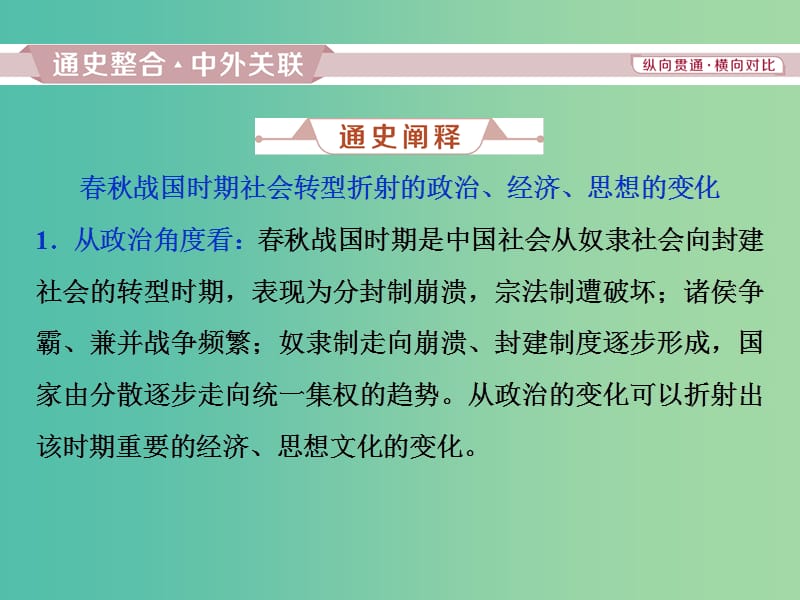 高考历史总复习第一部分古代中国-中华文明的形成与发展专题一中华文明的奠基-先秦专题总结提升课件.ppt_第2页