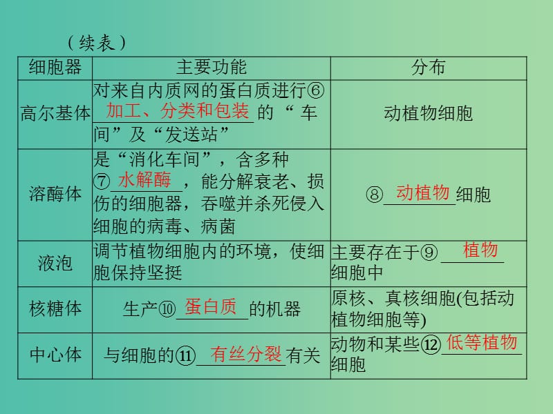 高考生物一轮总复习 第3章 第2节 细胞器 系统内的分工合作课件（必修1）.ppt_第3页