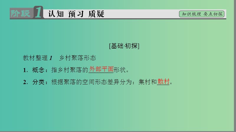 高中地理 第2单元 城乡的空间形态与分布 第1节 乡村聚落的空间形态与分布课件 鲁教版选修4.ppt_第3页