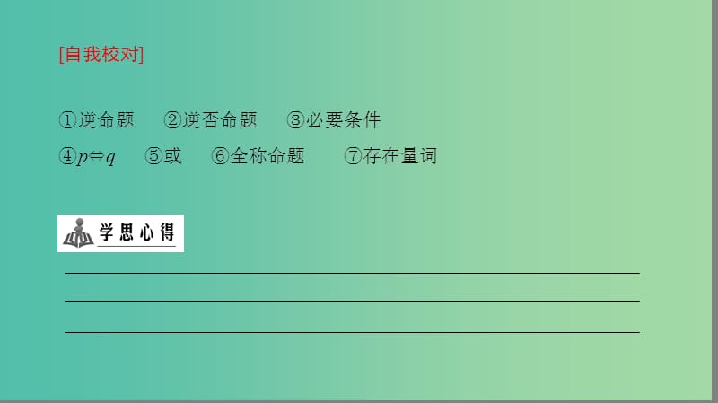 高中数学 第1章 常用逻辑用语章末分层突破课件 苏教版选修1-1.ppt_第3页