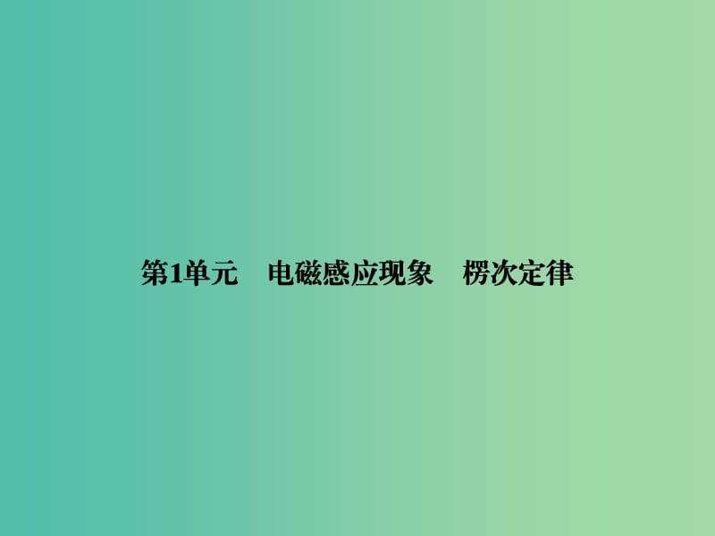 高考物理一轮复习 第九章 第1单元 电磁感应现象 楞次定律课件.ppt_第3页