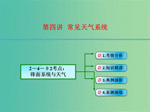 高考地理大一輪總復習 2.4.2鋒面系統(tǒng)與天氣課件.ppt