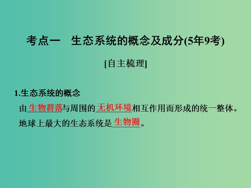 高考生物一轮复习 第九单元 第31讲 生态系统的结构课件.ppt_第2页