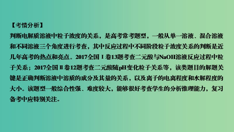 高考化学总复习第8章水溶液中的离子平衡学案七电解质溶液中粒子浓度关系配套课件新人教版.ppt_第2页