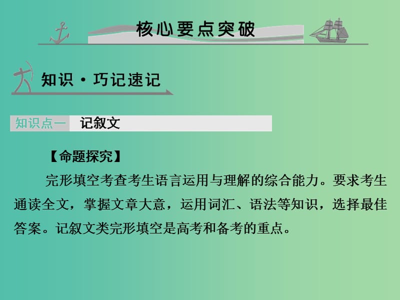 高考英语 专题十五 完形填空课件.ppt_第2页