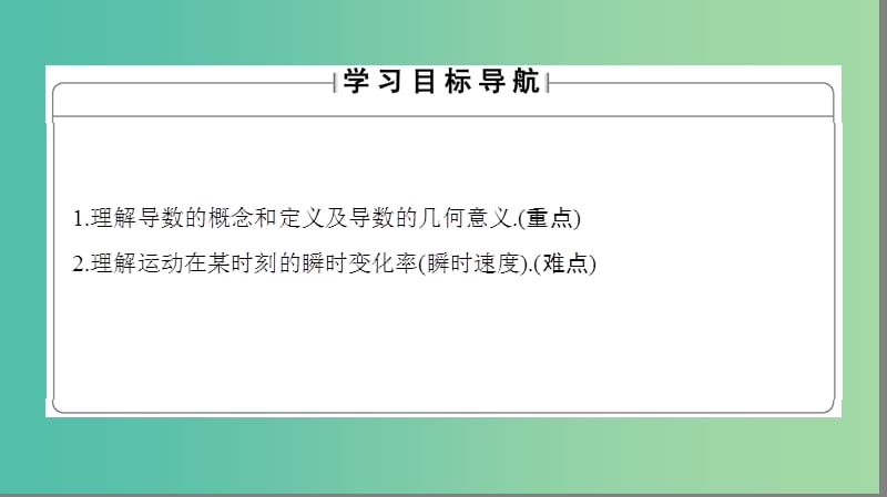 高中数学 第3章 导数及其应用 3.1.2 瞬时变化率—导数课件 苏教版选修1-1.ppt_第2页