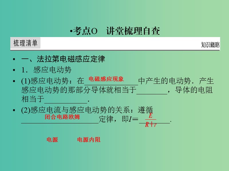 高考物理一轮总复习专题10电磁感应第2讲法拉第电磁感应定律自感涡流课件.ppt_第2页