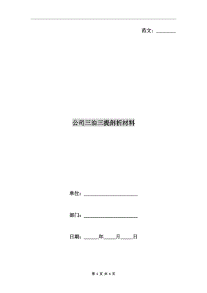 公司三治三提剖析材料.doc