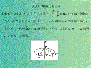 高考數(shù)學(xué)二輪專題復(fù)習(xí) 第二部分 考前增分指導(dǎo)二模板4 解析幾何問題課件 理.ppt