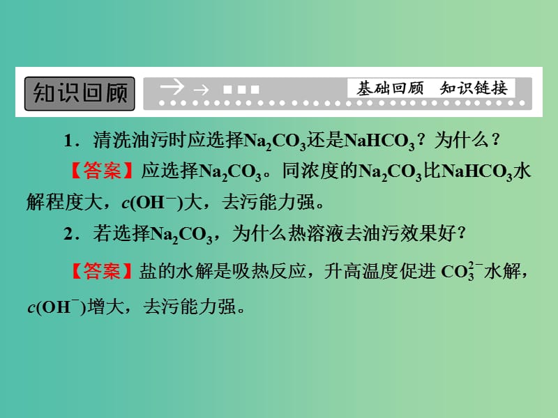 高中化学 专题3 第3单元 第2课时 盐类水解原理的应用课件 苏教版选修4.ppt_第2页