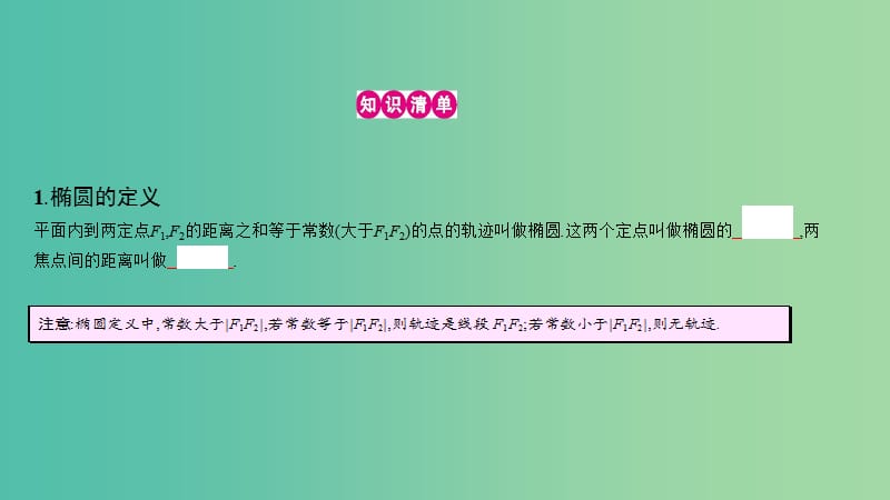 高考数学一轮复习 第八章 解析几何 第五节 椭圆课件 理.ppt_第3页