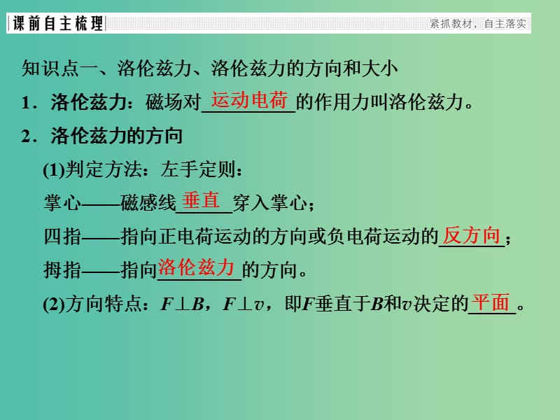 高考物理大一轮复习第九章磁场基次2磁吃运动电荷的作用课件新人教版.ppt_第2页