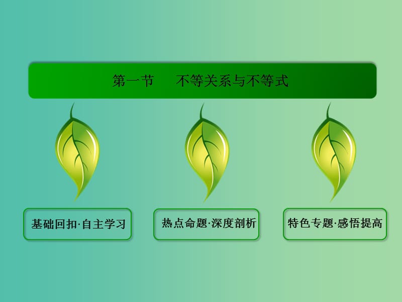 高考数学一轮总复习 6.1不等关系与不等式课件.ppt_第2页