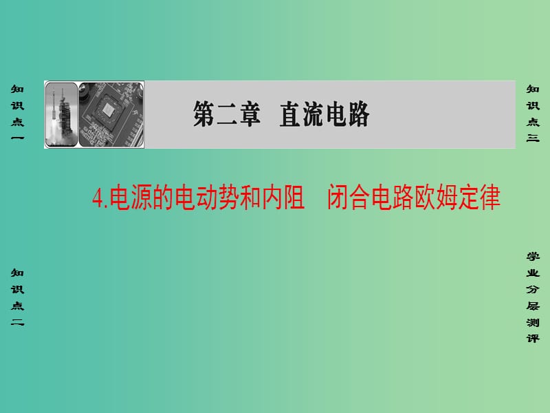 高中物理 第2章 直流电路 4 电源的电动势和内阻 闭合电路欧姆定律课件 教科版选修3-1.ppt_第1页