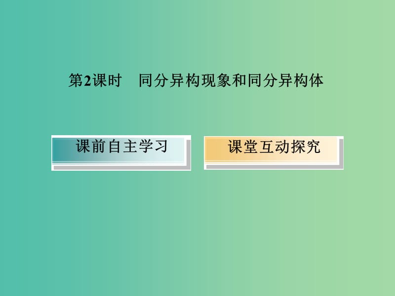 高中化学 1.2.2 同分异构现象和同分异构体课件 新人教版选修5.ppt_第3页