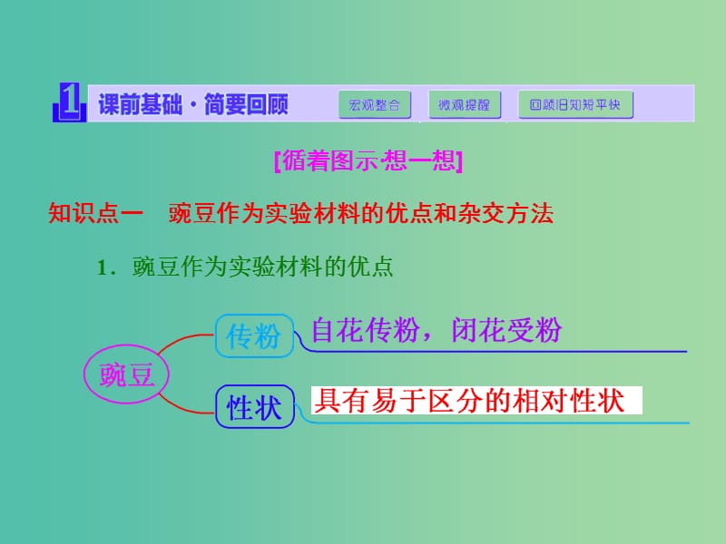 高考生物一轮复习 第一单元 第1讲 孟德尔的豌豆杂交实验（一）课件 新人教版必修2 (2).ppt_第3页