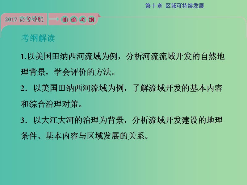 高考地理总复习 第10章 区域可持续发展 第24讲 美国田纳西河流域的治理课件 中图版.ppt_第2页