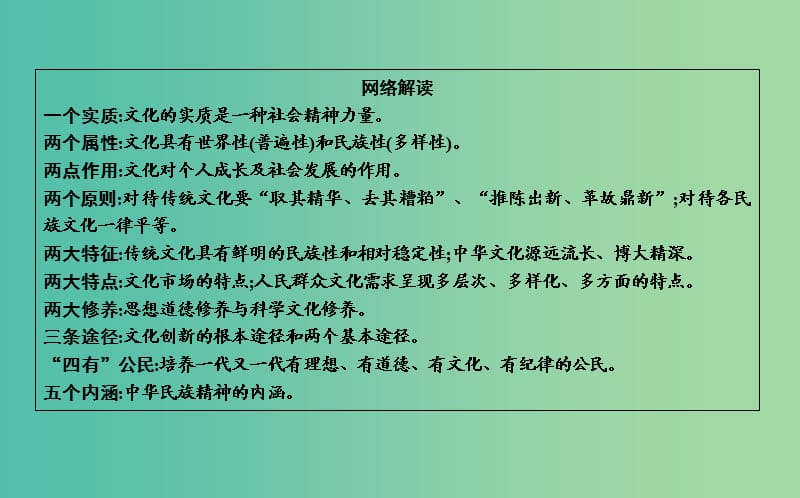 高考政治第一轮复习文化生活模块总结课件新人教版.ppt_第3页