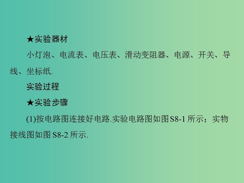 高考物理大一轮复习实验八描绘小灯泡的伏安特性曲线课件.ppt_第3页