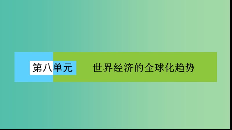 高中历史第八单元世界经济的全球化趋势8.22战后资本主义世界经济体系的形成课件新人教版.PPT_第1页