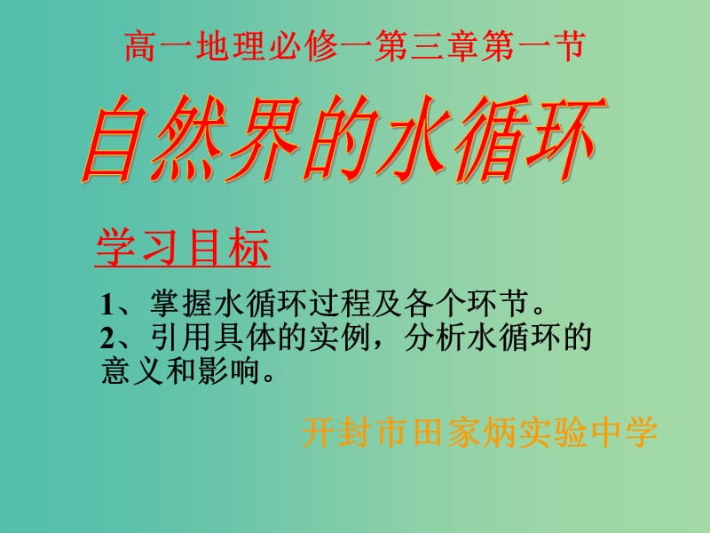 高中地理 3.1水循环的过程和意义课件 新人教版必修1.ppt_第2页