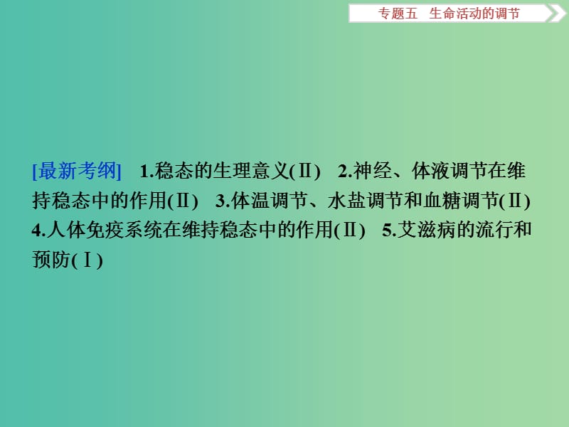 高考生物二轮复习 第一部分 专题五 生命活动的调节 命题源11 人体的稳态与免疫课件.ppt_第2页