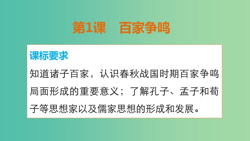 高中历史 专题一 第1课 百家争鸣课件 人民版必修3.ppt_第2页