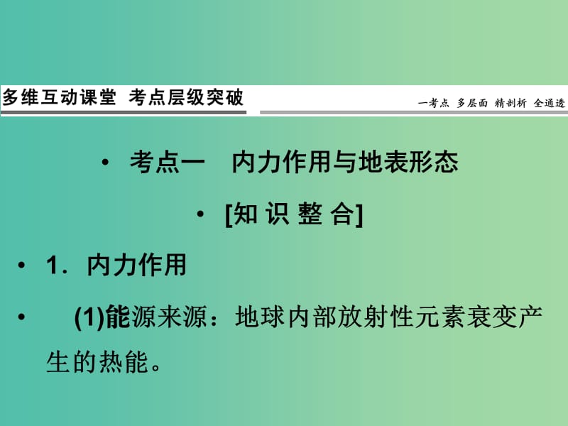 高考地理一轮复习 第3章 自然环境中的物质运动和能量交换 第二节 地球表面形态课件 湘教版.ppt_第3页