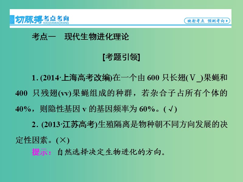 高考生物一轮复习 第三单元 第4讲 现代生物进化理论课件 新人教版必修2.ppt_第3页