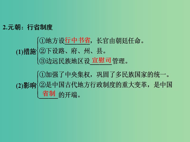 高考历史大一轮复习第一单元古代中国的政治制度第3讲从汉至元政治制度的演变课件新人教版.ppt_第3页