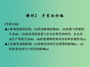 高考政治一輪復(fù)習(xí) 第一單元 生活與消費 2 多變的價格課件 新人教版必修1.ppt