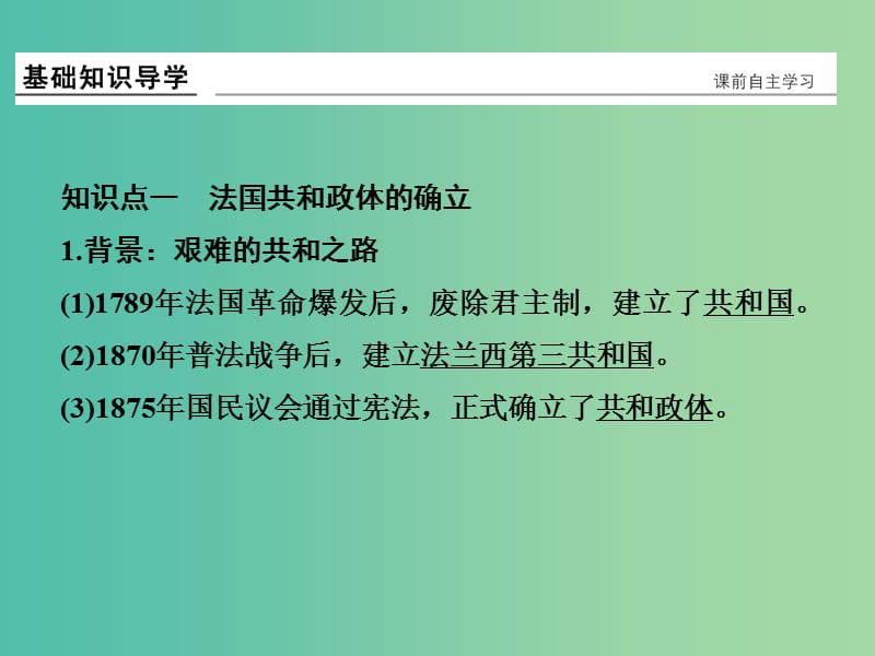 高考历史一轮复习 第8讲 资本主义政治制度在欧洲大陆的扩展课件 新人教版.ppt_第2页