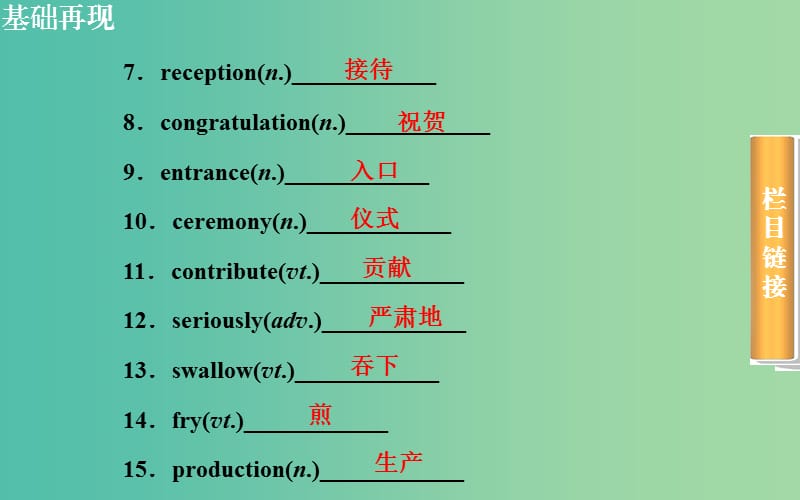 高考英语一轮复习 Unit3 Celebration课件 北师大版.ppt_第3页