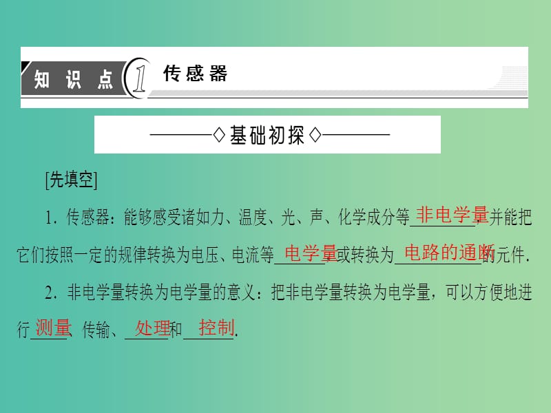 高中物理 第6章 传感器 1 传感器及其工作原理课件 新人教版选修3-2.ppt_第3页