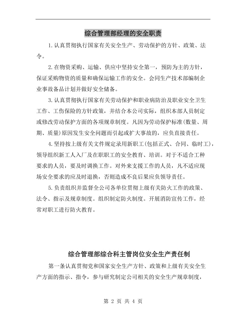 综合管理部经理的安全职责.doc_第2页