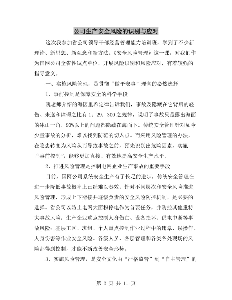 公司生产安全风险的识别与应对.doc_第2页