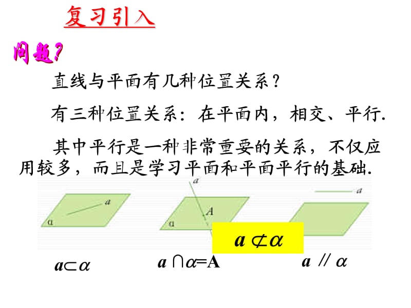 直线和平面平行的判定定理(微课比赛).ppt_第2页