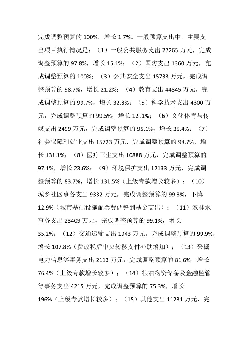 20XX年市财政预算执行情况和20XX年预算草案.doc_第2页