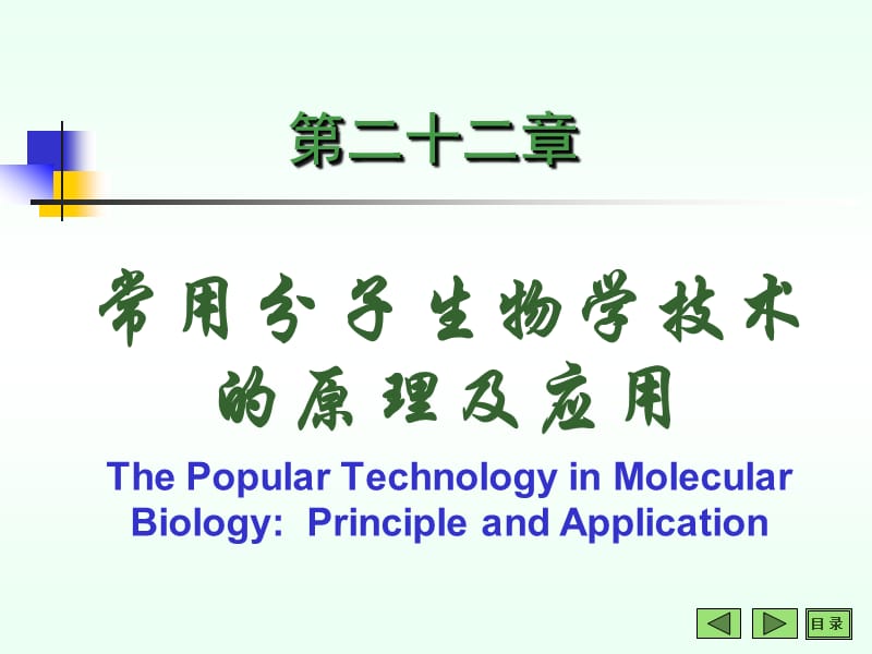 常用分子生物学技术的原理及应用.ppt_第1页
