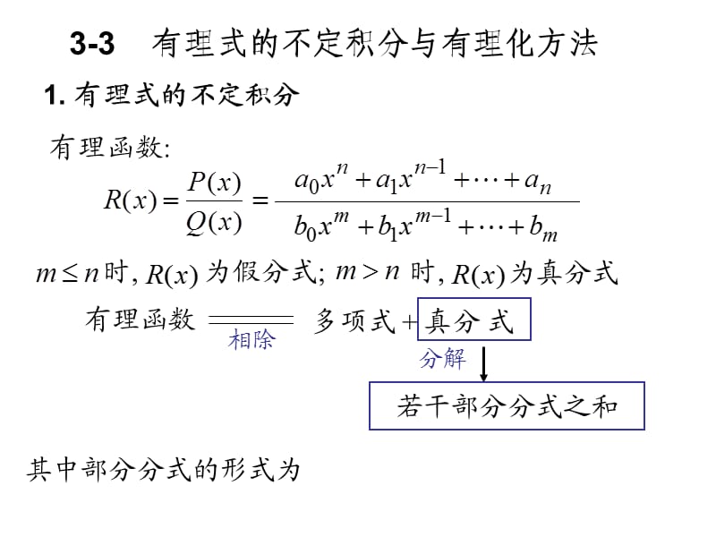 高等数学有理式的不定积分方法.ppt_第1页