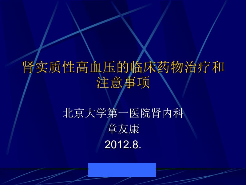 肾实质性高血压的临床用药及注意事项_第1页