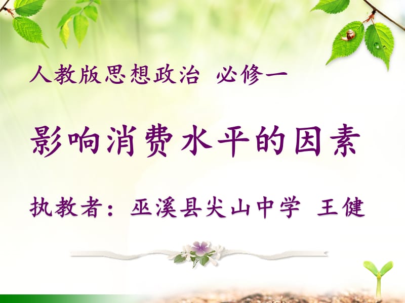 影响消费水平的因素.ppt_第1页